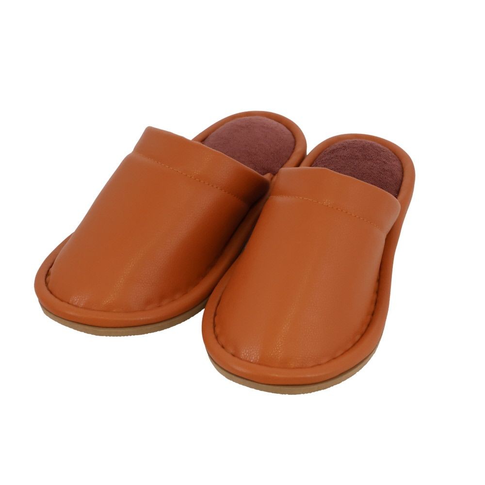 ふけるＰＵスリッパ　Ｍ　ブラウン, キャメル, Lサイズ