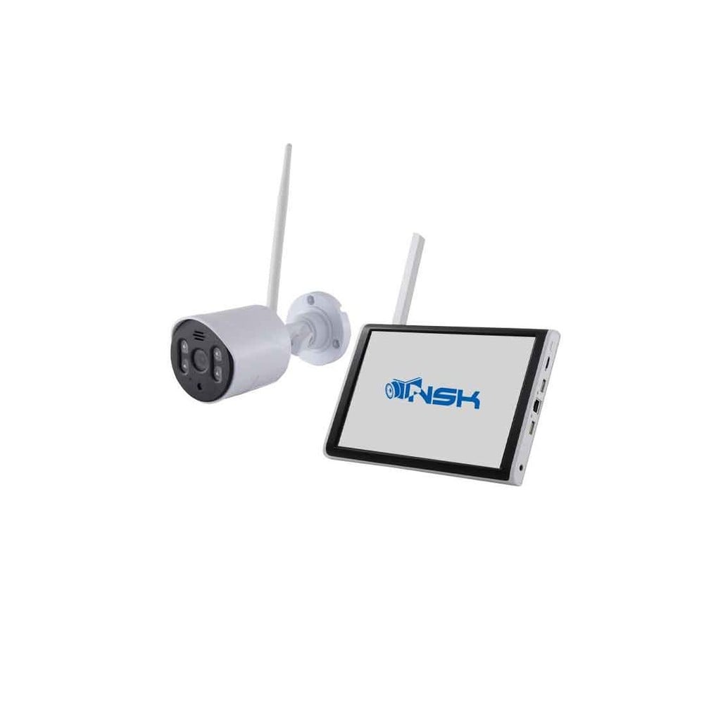 NSK AIワイヤレスカメラ2台セット NS-AI2110WRMS, ホワイト, NSｰAI2110WRMS 2SET