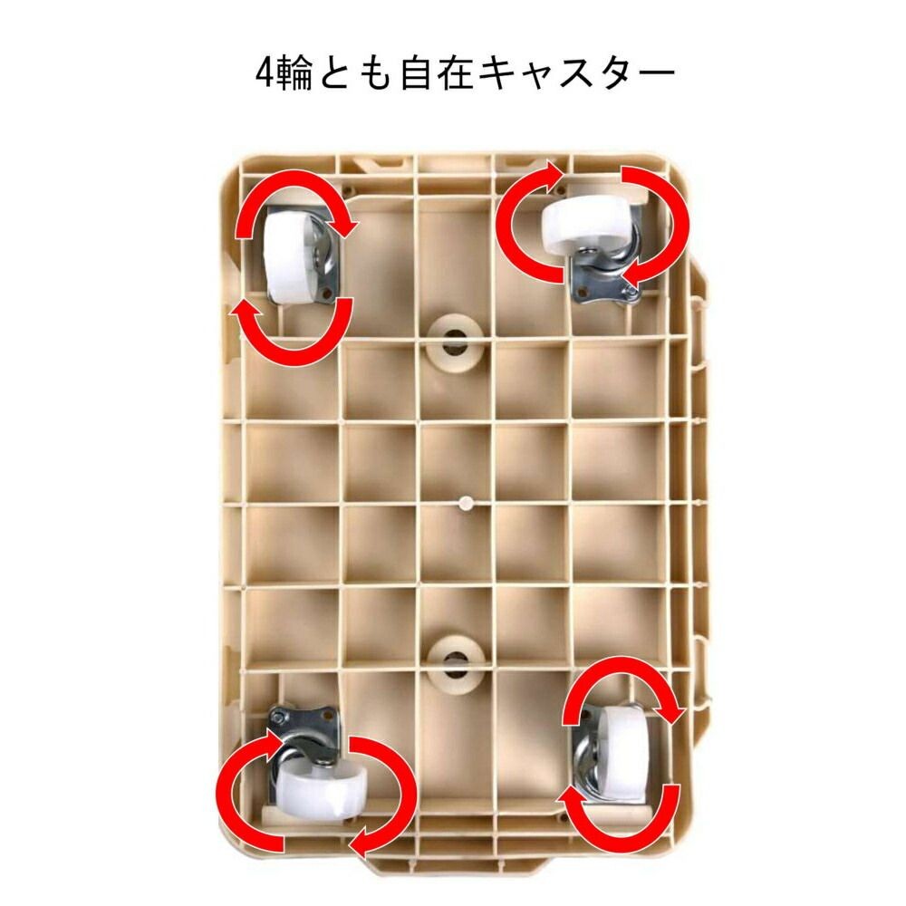 ミニ連結台車 平台車 ホワイト色 均等荷重約80kg 約幅42cm×奥行28cmm×高さ8cm PH0801X, ホワイト, 約幅42cm×奥行28cmm×高さ8cm