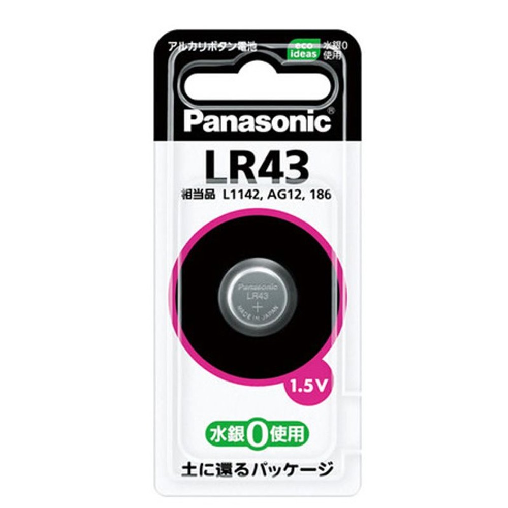 ＰＡ　アルカリボタン電池　ＬＲ43Ｐ, 1.5V, 1個入り