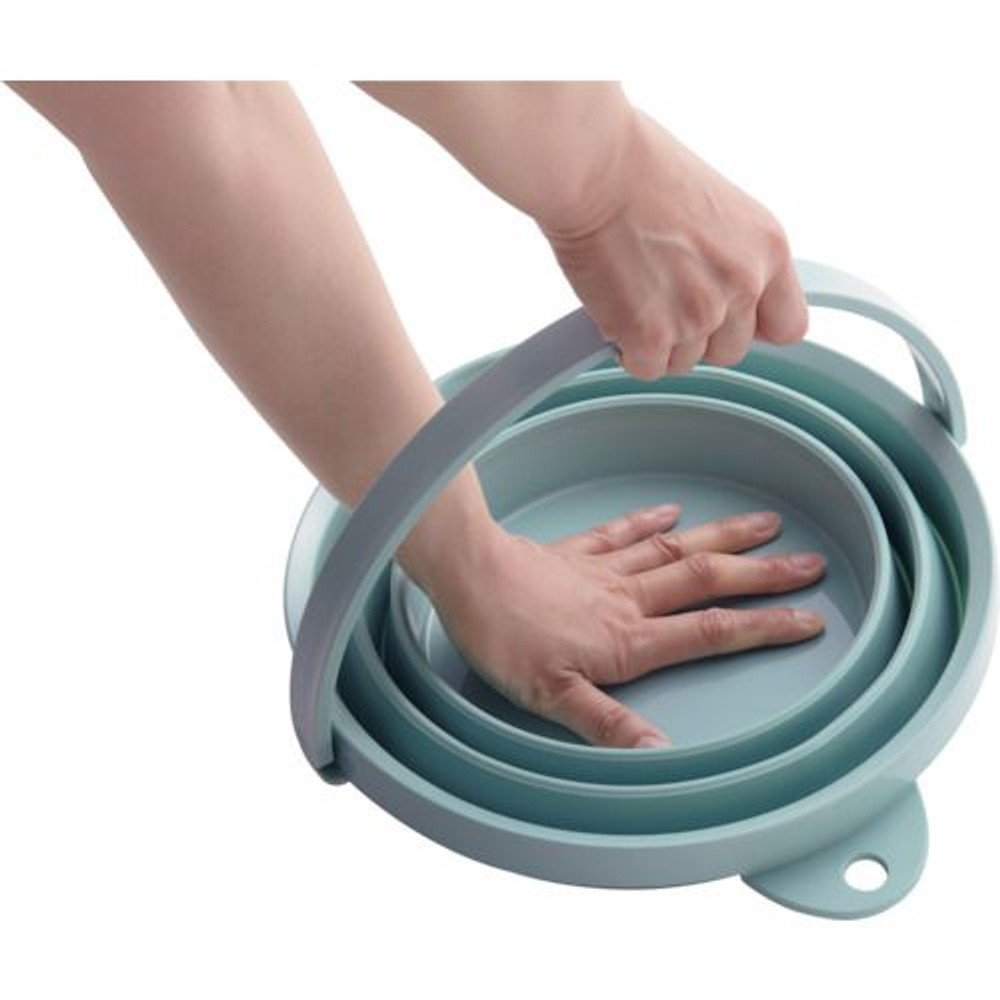 折りたたみソフトバケツ, グレー, 8.0L