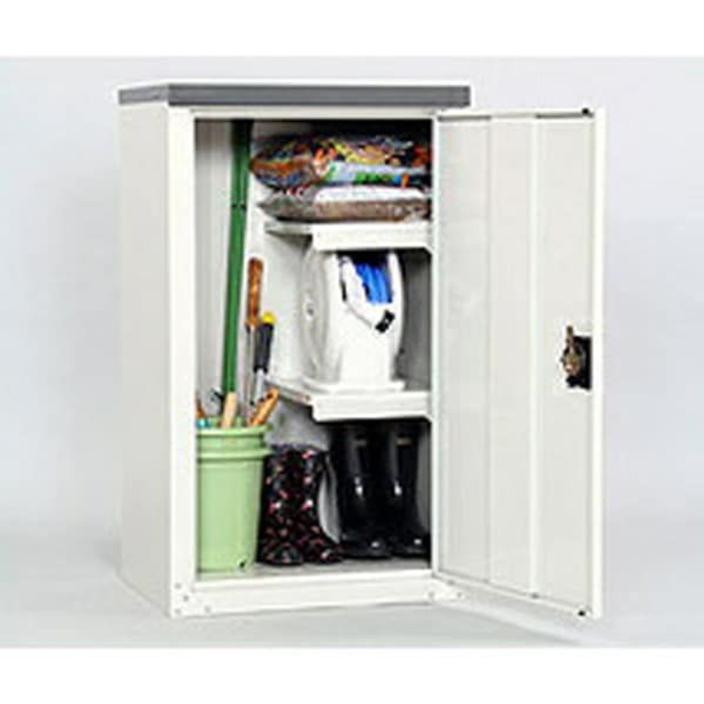 グリーンライフ 扉式家庭用収納庫 ハーフ棚板仕様 TBJ-102HT【メーカー直送・代引不可】, アイボリー, 幅60cm&times;奥行45(47)cm&times;高さ102cm