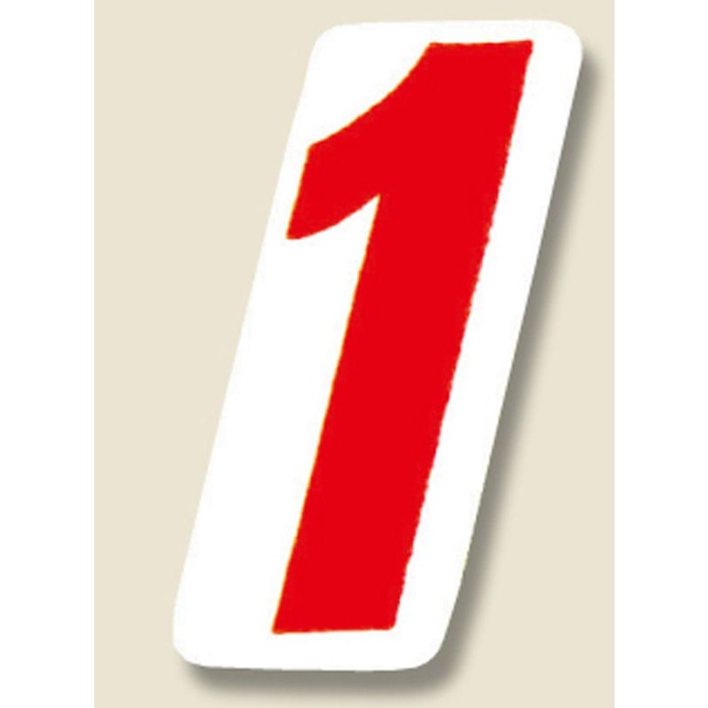 ナンバーセルフ　シール　SS　1　赤　 165片, 赤, SSサイズ