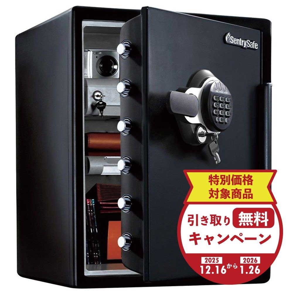 【期間限定特別価格】【開梱・設置費込】セントリー耐火・耐水金庫  JFW205GGL テンキー式 1時間耐火 56.6L【メーカー直送・代引不可】, ブラック, 56.6L