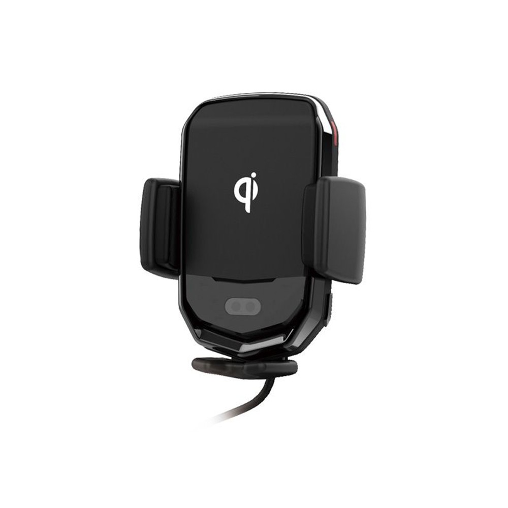 ワイヤレス充電器自動開閉ホルダー キャパシタ付 エアコン取付, ブラック, ワイヤレス充電器