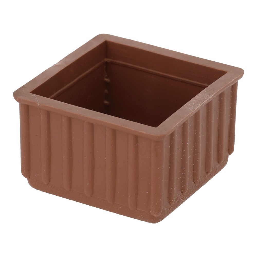 イス脚キャップ　角　茶, 茶(21), 21mm