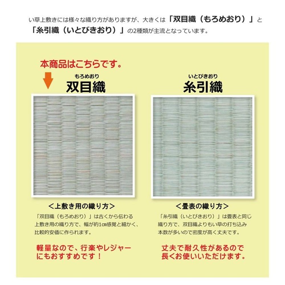 純国産 い草 上敷き カーペット 双目織 『草津』 本間 【メーカ直送・代引不可】, い草, 本間1畳(約95&times;191cm）