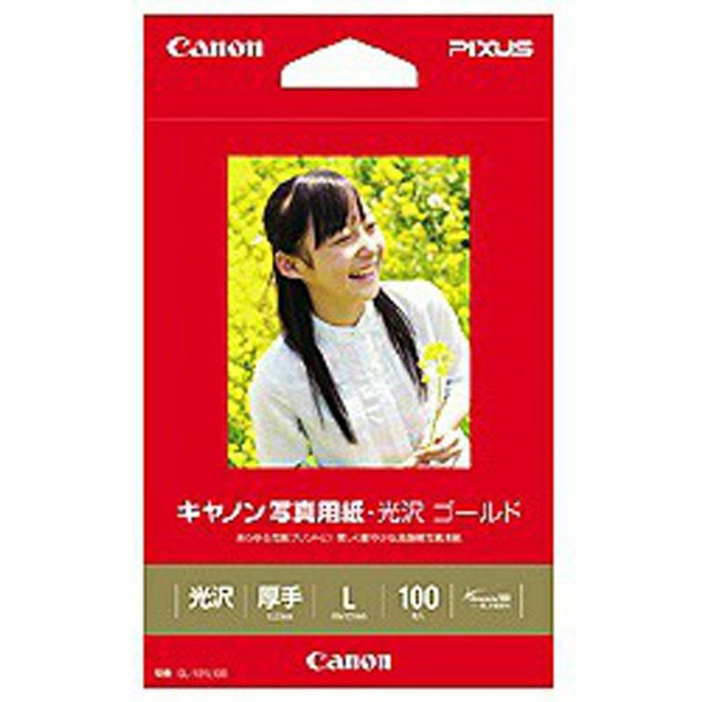 キヤノン写真用紙光沢ゴールド　100枚, 光沢 ゴールド(L), Lサイズ