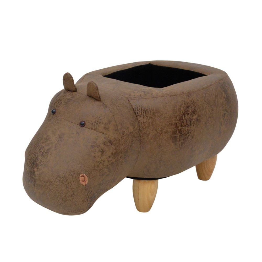 動物スツール収納付　カバ, カバ, 約34&times;67&times;36cm