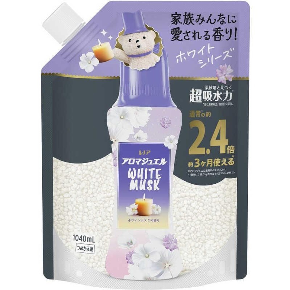 P＆G レノア アロマジュエル ホワイトムスクの香り つめかえ用 特大サイズ 1040ml, ホワイトムスク, 1040ml