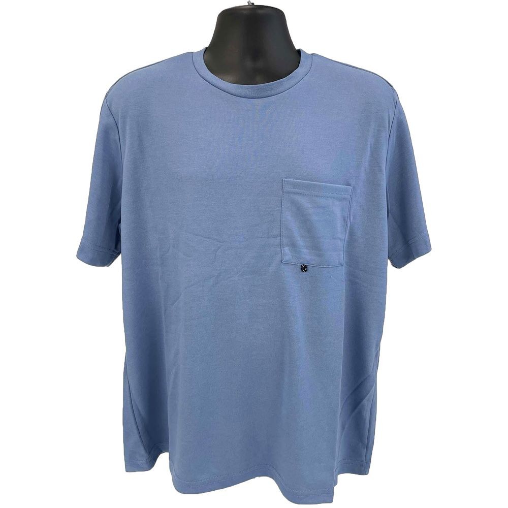 ウイザ WIZ'A シワになりにくいポケットＴシャツ　ブルー, ブルー, Lサイズ