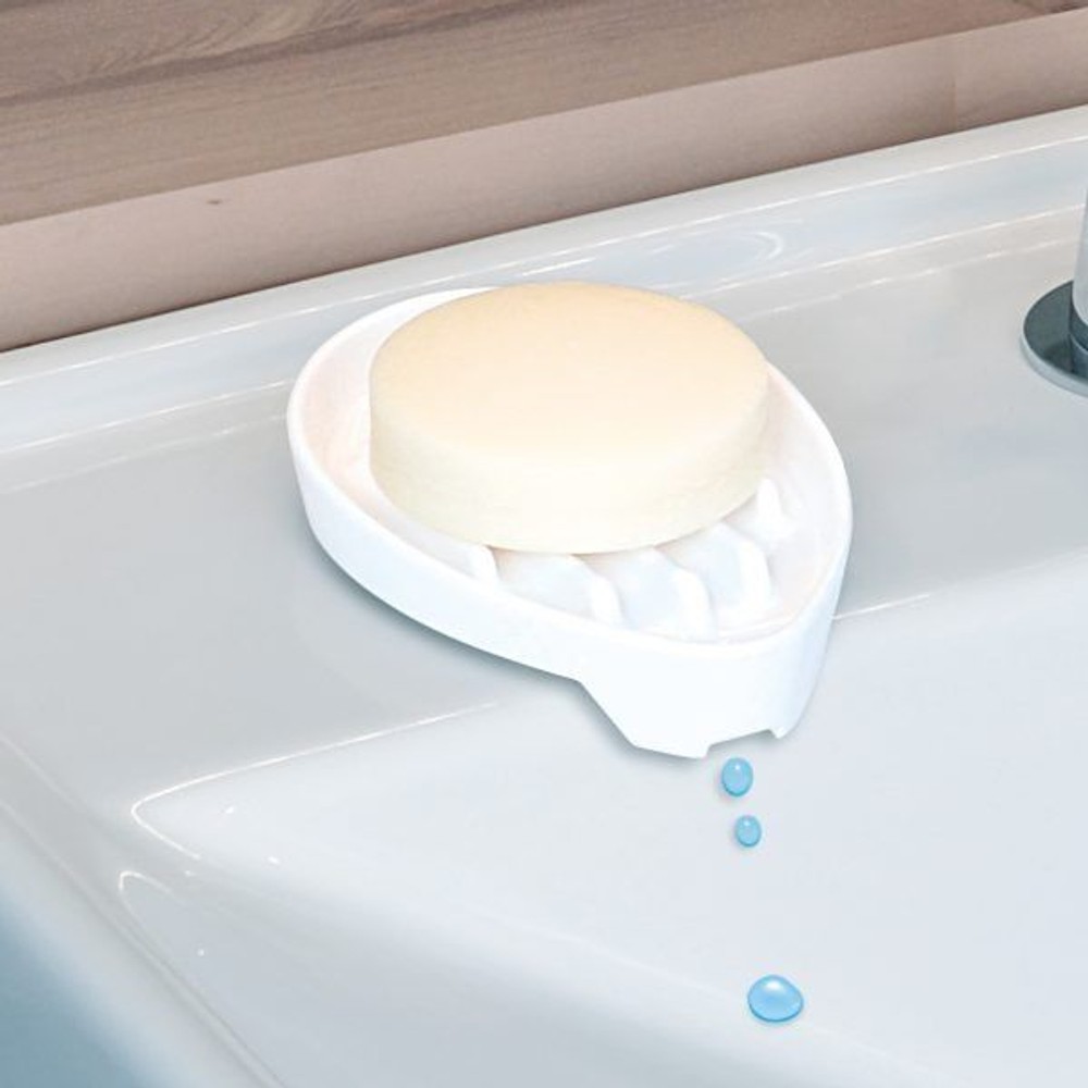 ダイヤ 水切り石けん置き ホワイト, ホワイト, 横約90×縦130×厚23mm