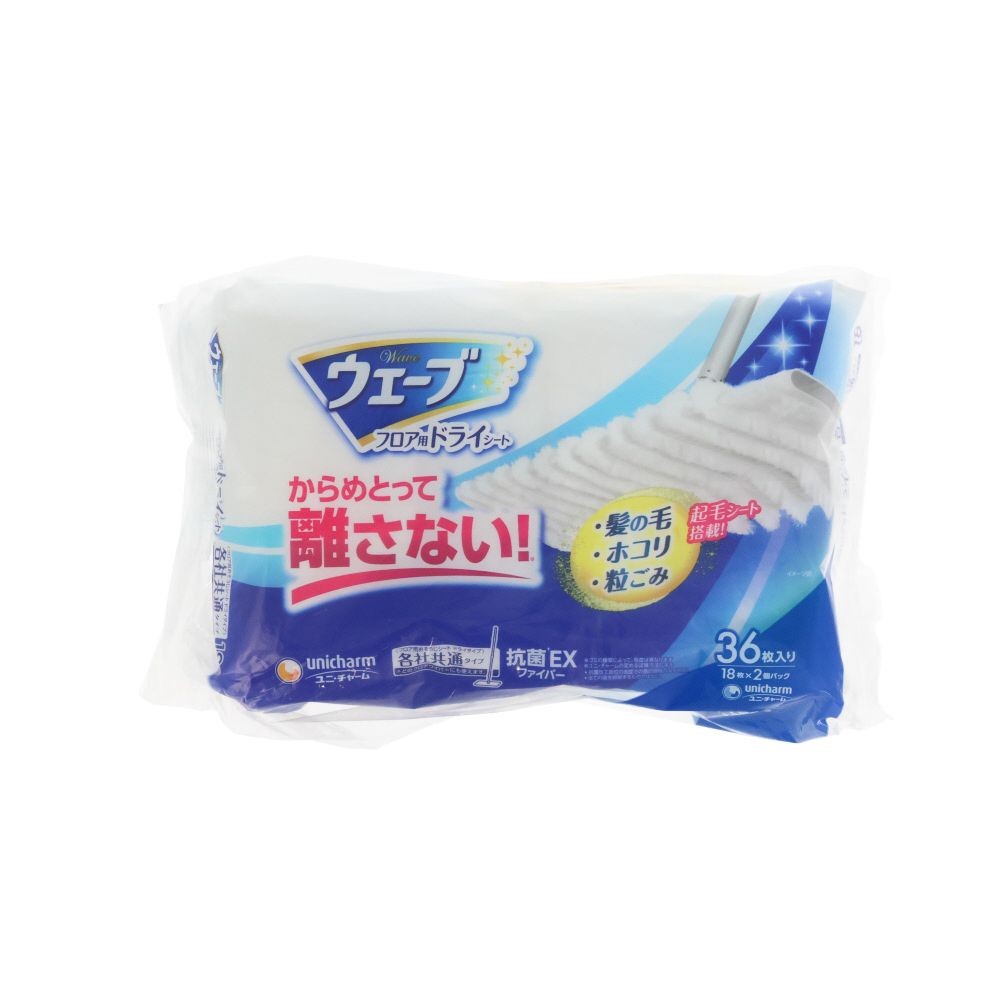 ウェーブ フロア用ドライシート 36枚, ホワイト, 36枚入り