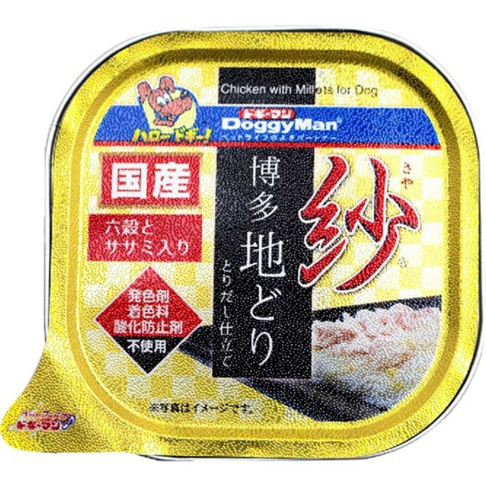 ドギーマン　紗　博多地どり 六穀とササミ入り 100ｇ, 六穀とササミ入り, 100g