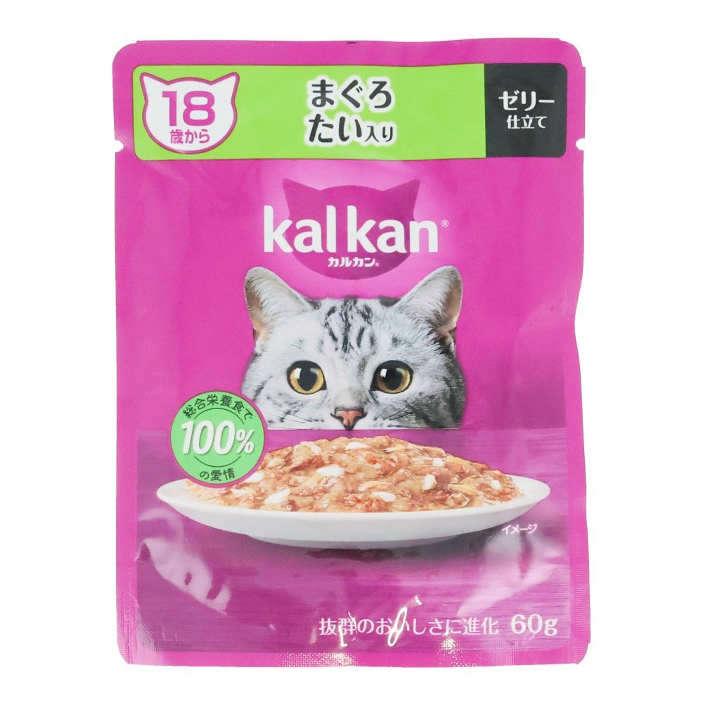 カルカンパウチ　１８歳から　まぐろ　たい入り, １８歳から　まぐろ　たい入り, 60g