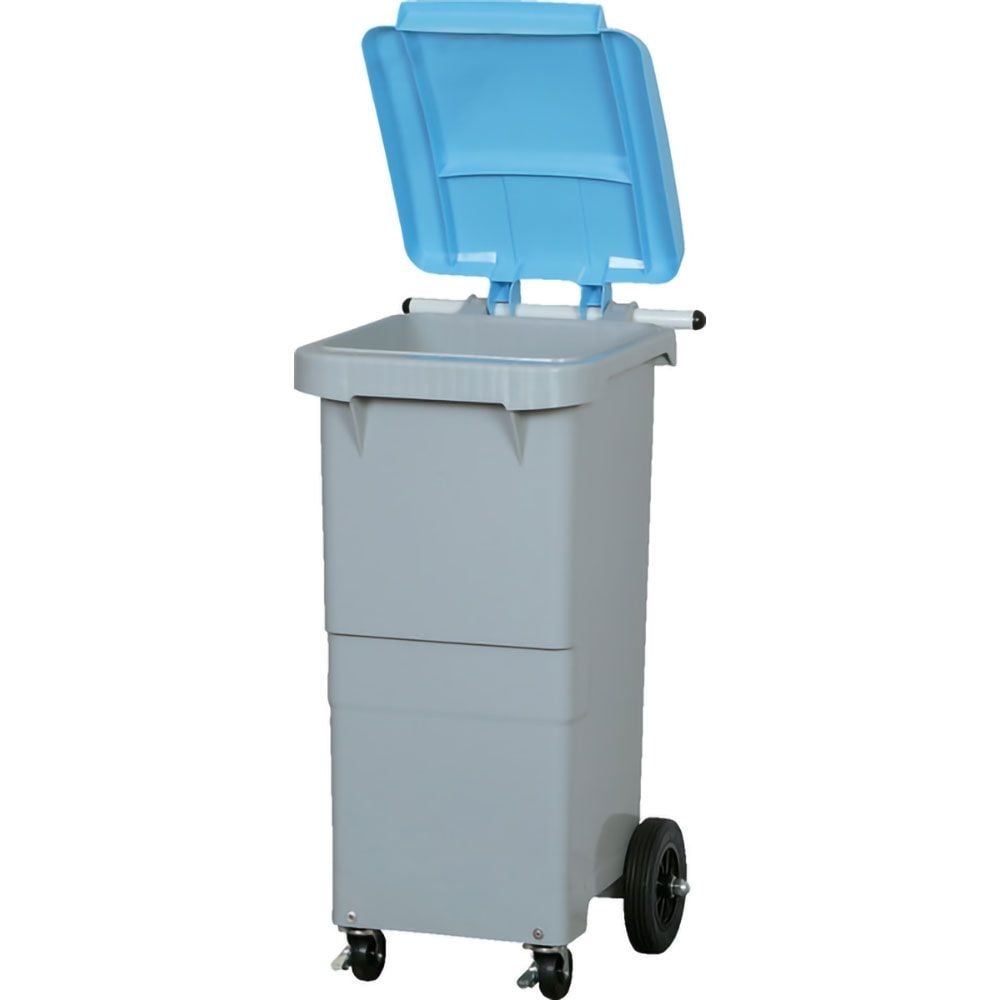 サンコー　ゴミ箱　110L　グレー/ブルー　ＳＣＢ１１０Ｐ　【メーカー直送・代引不可】【法人限定】【日祝配送不可・時間指定不可】, グレー/ブルー, 110L
