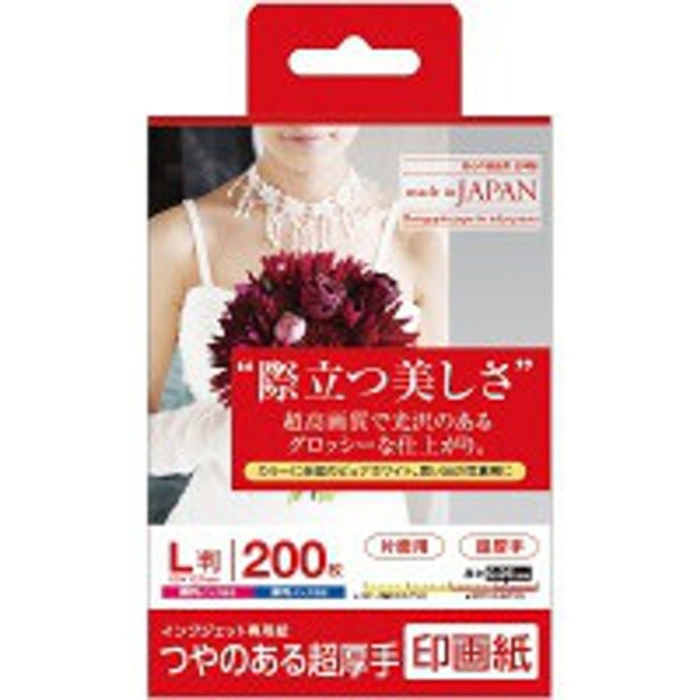 つやのある超厚手　印画紙　L判　100枚, ピュアホワイト(100枚), 100枚入り