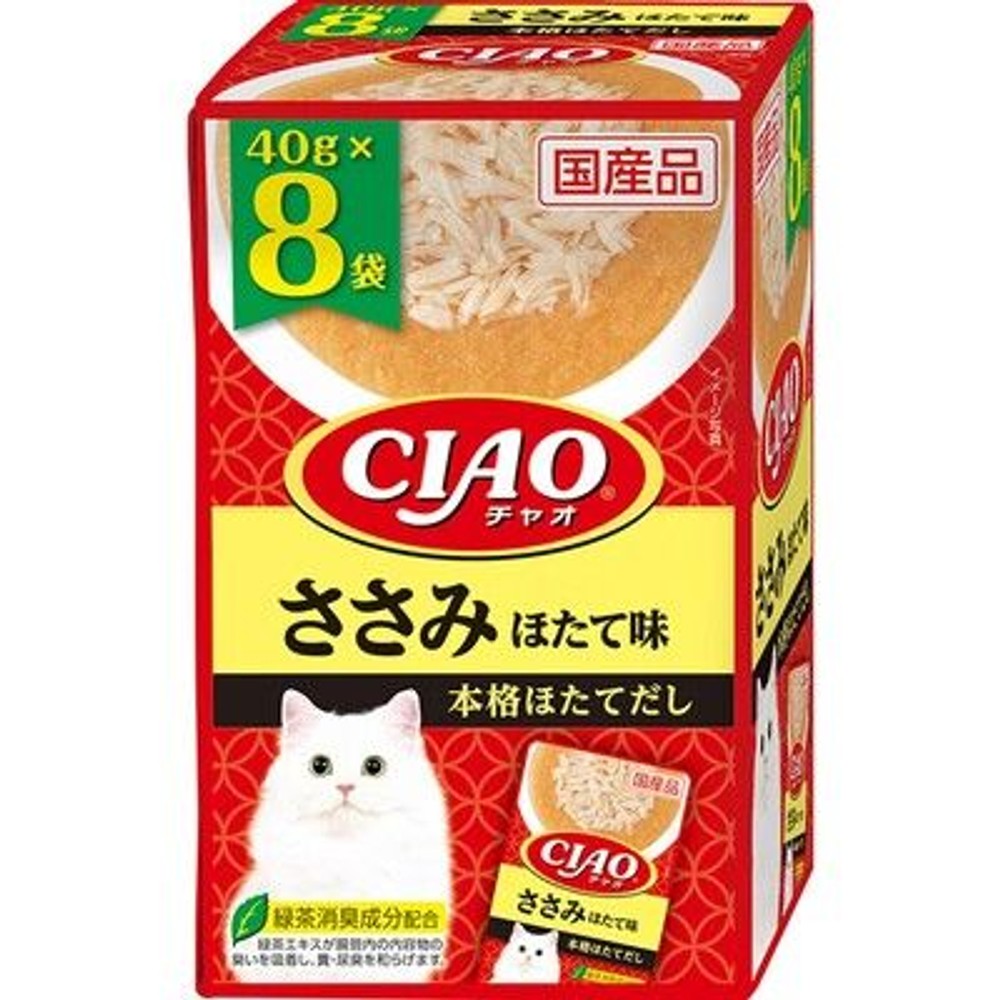いなば　チャオパウチ　ささみほたて味　４０ｇ&times;８袋, ささみほたて味, 40g&times;8袋