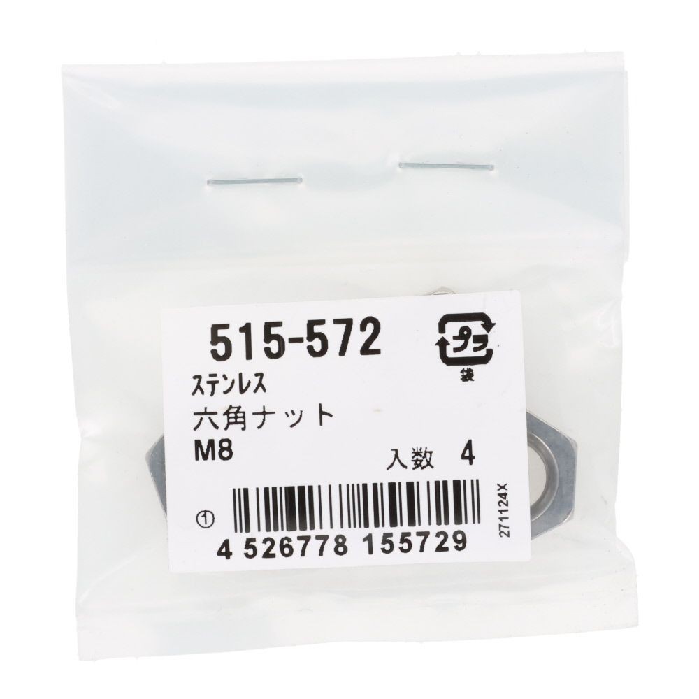ＯＨＳＡＴＯ　ステン　六角ナット　Ｍ８, ステンレス, M8