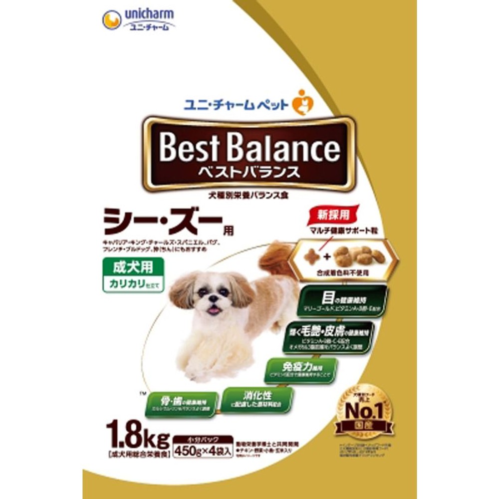 ユニチャーム　ベストバランス　シーズー　1．8ｋｇ, シーズー用, 450g&times;4袋