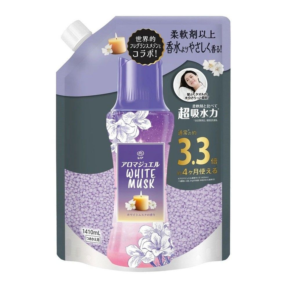 レノア　ハピネス　アロマジュエル　ホワイトムスクの香り　つめかえ用　超特大　１４１０ｍｌ, ホワイトムスク, 1410ml