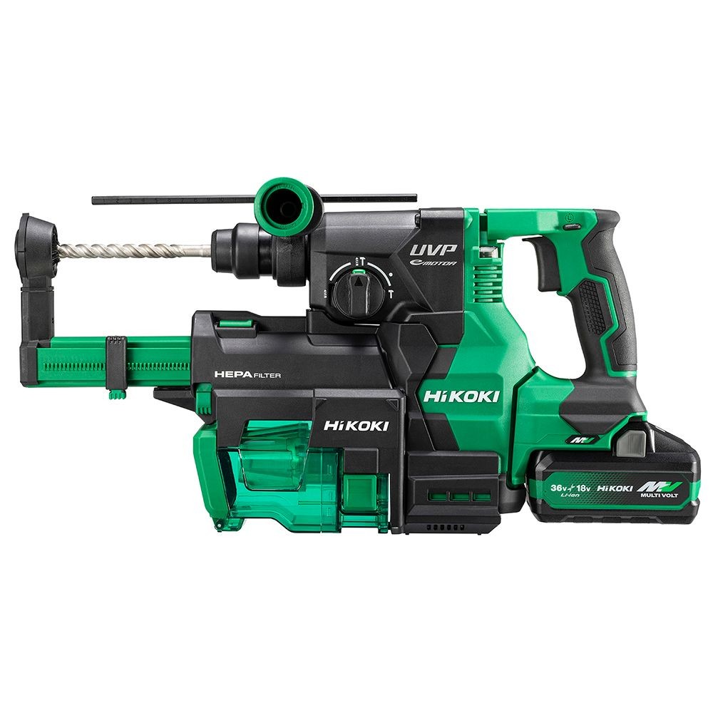 ハイコーキ　HIKOKI ３６Ｖロータリハンマ（蓄電池２個、充電器付き） DH3628DB (2WPZ), グリーン, DH3628DB (2WPZ)