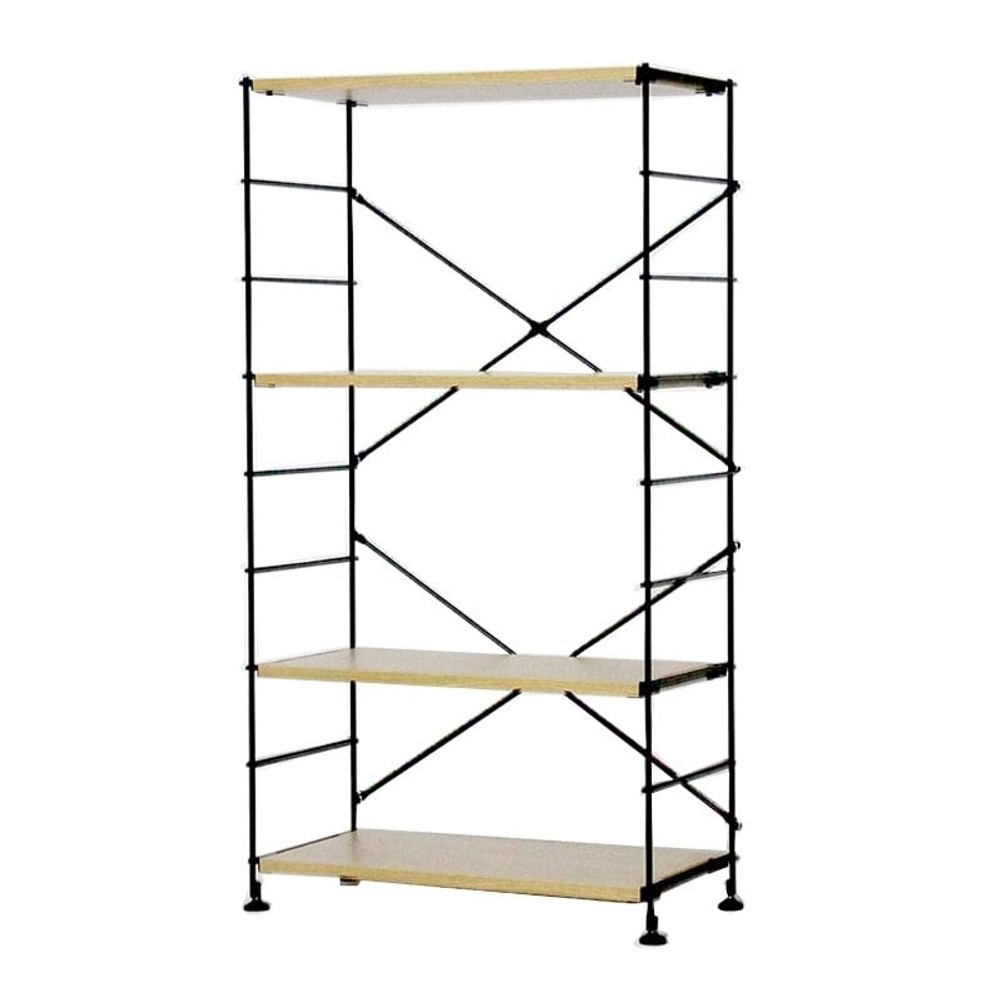 ワイヤーウッドシェルフ　66ｃｍ幅, （4段）, 4段