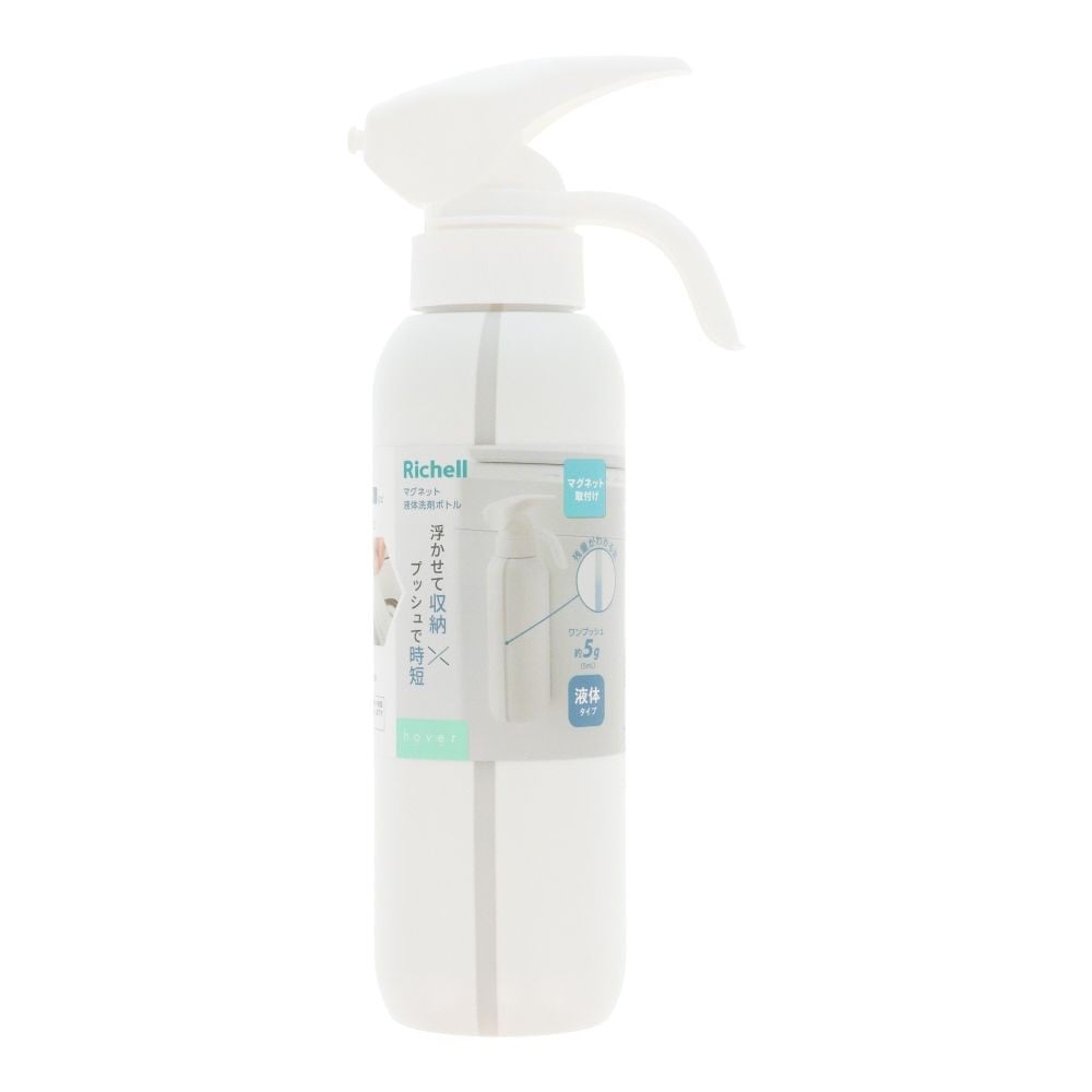 ホバー　マグネット液体洗剤ボトル　ホワイト, ホワイト, 500ml