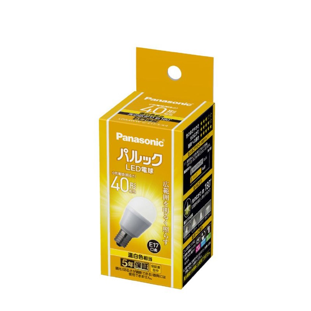 小型ＬＥＤ40Ｗ／ＬＤＡ4ＷＷＧＥ17ＳＫ4, その他カラー１, 1個入り