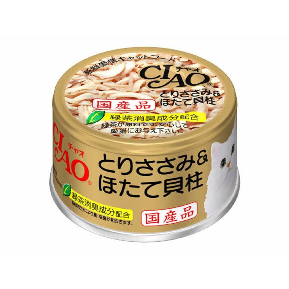 チャオ　とりささみ＆ほたて貝柱　85Ｇ, 国産品, 85g