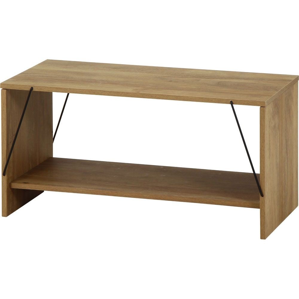 不二貿易 ＥＺＢＯワイヤーテーブル　ＯＡＫ　ＮＡ【メーカー直送・代引不可】, ナチュラル, 幅800mm&times;奥行420mm&times;高さ400mm