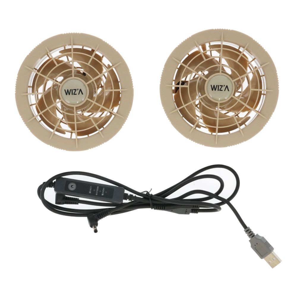 【2025年モデル】ウイザ WIZ'A フルセット空調ウェア　ベージュ, ベージュ, LLサイズ