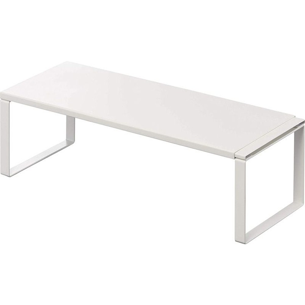 伸縮洗濯機排水口上ラック　プレート　ホワイト, ホワイト, 38.5〜64cm