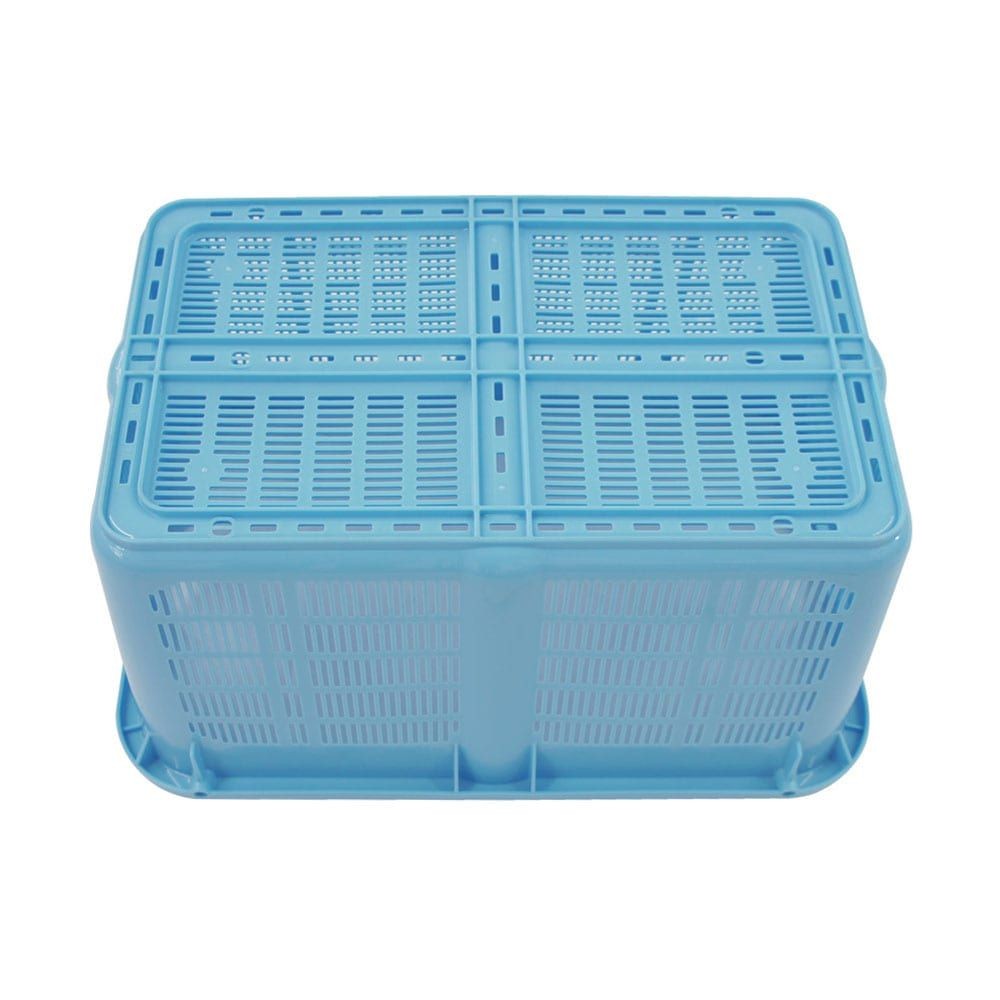 サンコー サンテナー A#85-2 ハンドル付 ライトブルー 108201-01 &times;5個セット【メーカー直送・代引不可】【法人限定】, ライトブルー, 5P