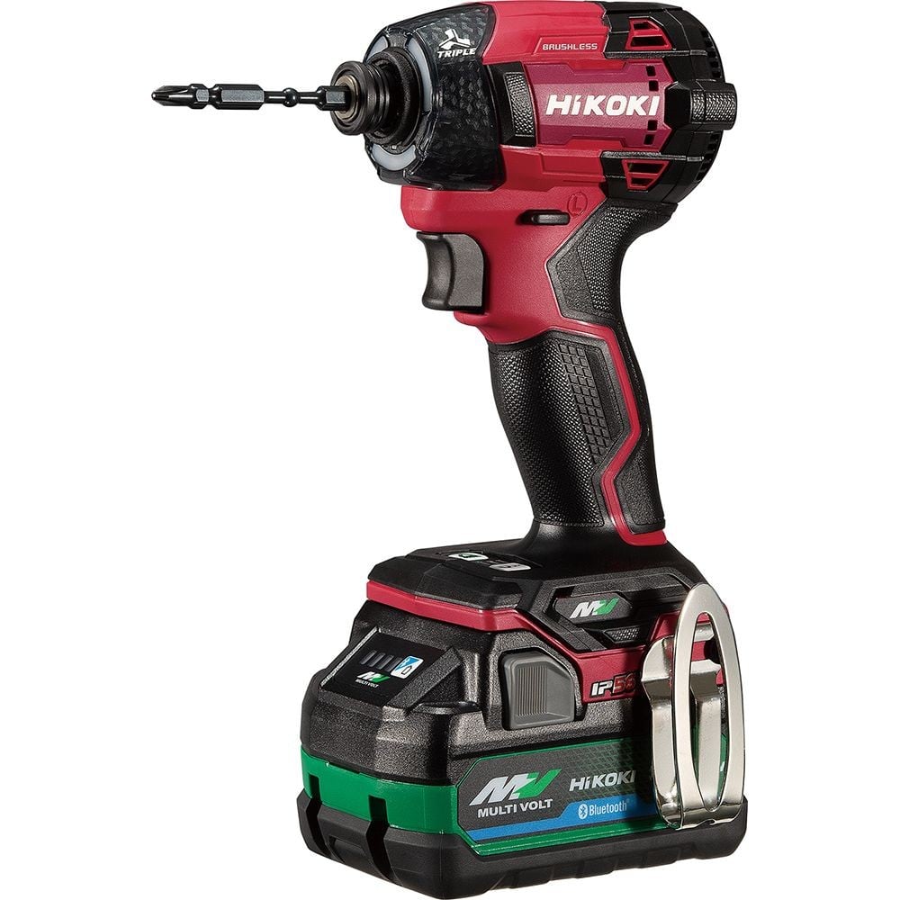 ハイコーキ　HIKOKI ３６ＶインパクトＤＶ（蓄電池２個、充電器付き） WH36DD (2XHSZ), レッド, WH36DD (2XH)