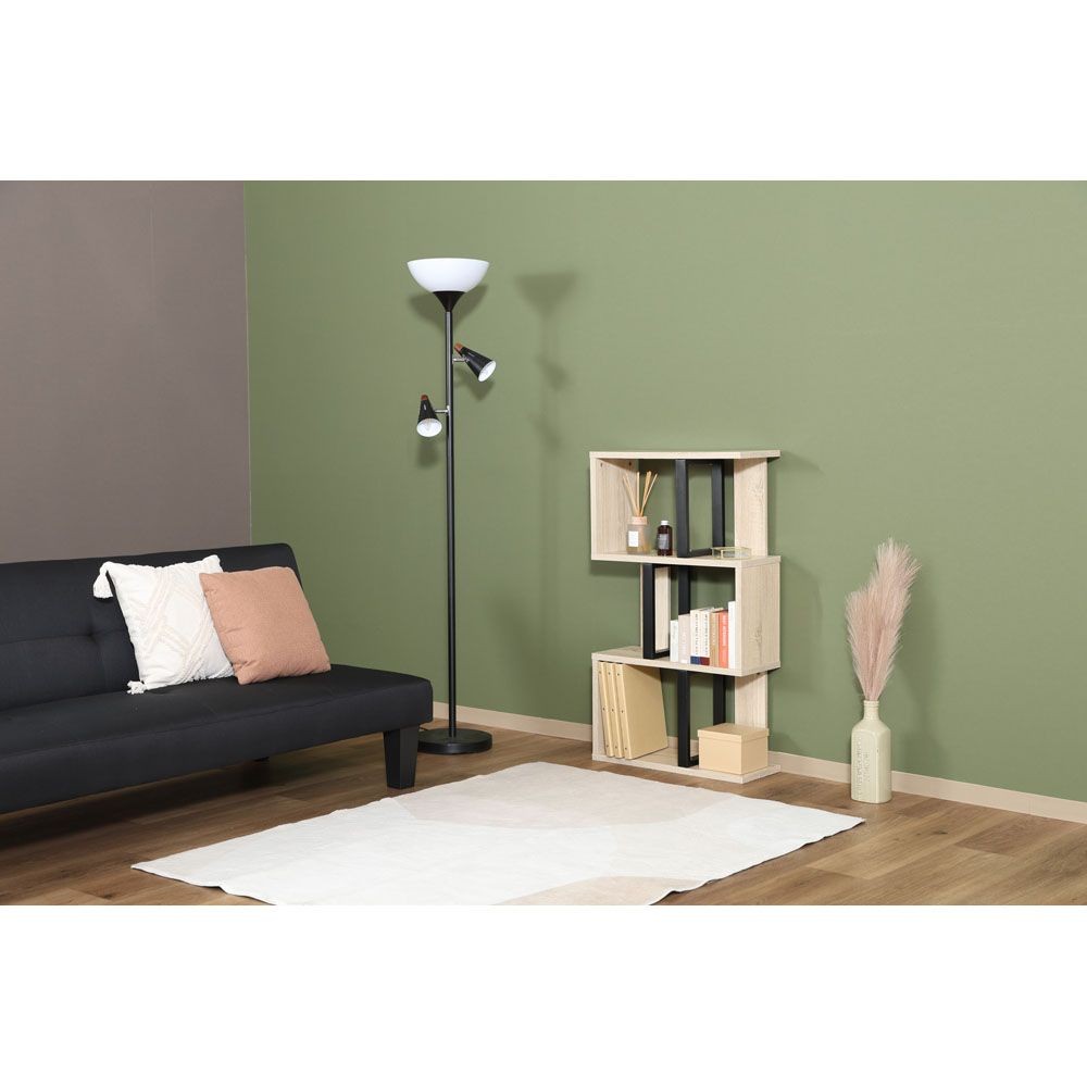 不二貿易 Ｓ字ディスプレイラック　３段　オーク【メーカー直送・代引不可】, オーク, 幅590mm&times;奥行235mm&times;高さ1044mm