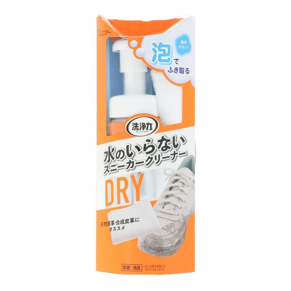 エステー　洗浄力　水のいらないスニーカークリーナー　１５０ｍｌ, 泡スプレー, 150ml