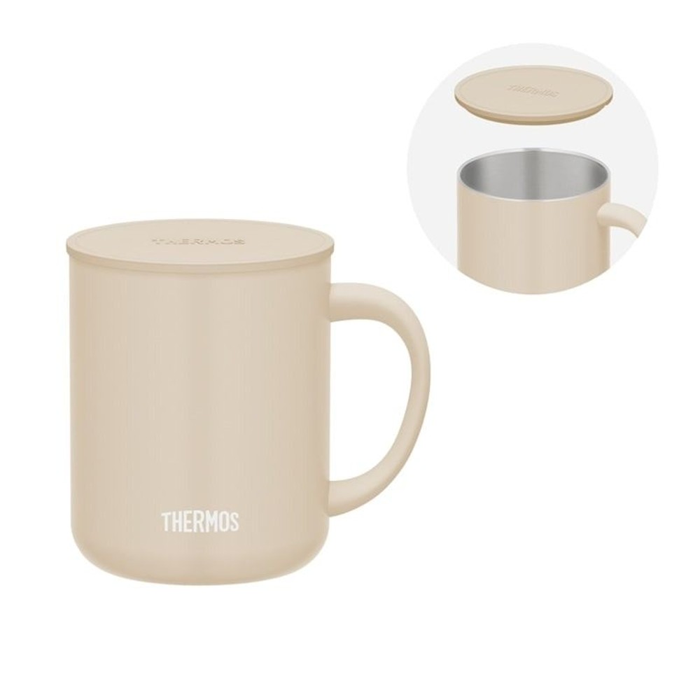 サーモス　真空断熱マグカップ ＪＤＧー４５２Ｃ ＢＥ, ベージュ, 450ml