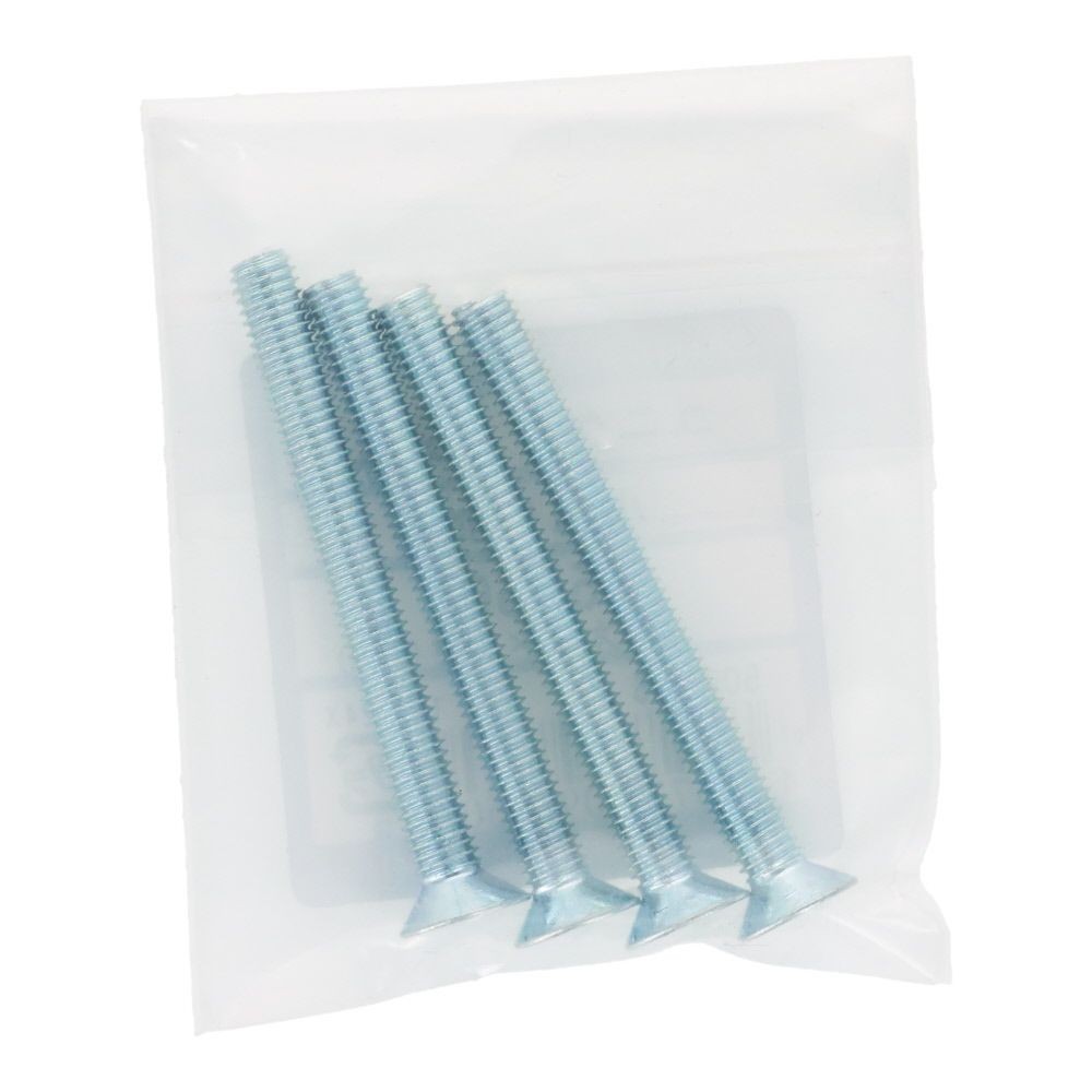 小ねじ　皿　ユニクロ　Ｍ５&times;５０ｍｍ　４本入, シルバー, M5&times;50mm