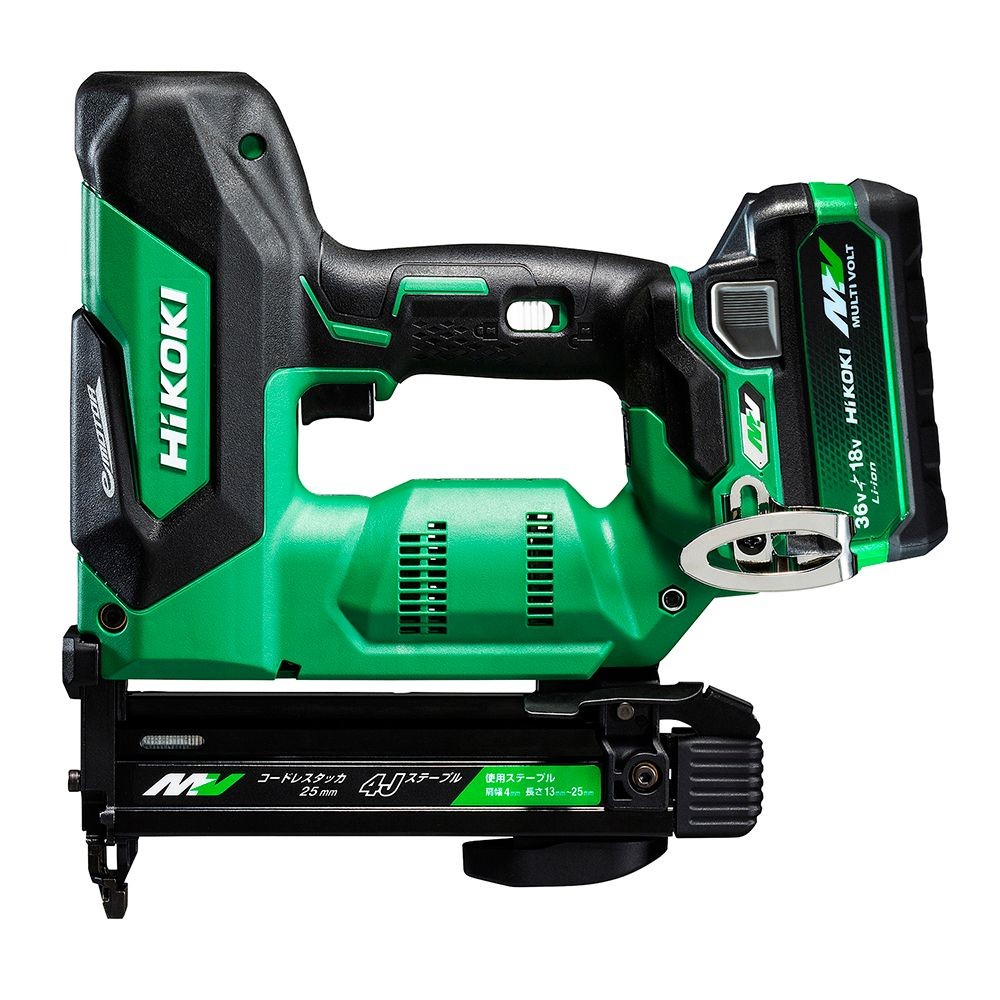 ハイコーキ　HIKOKI ３６Ｖタッカ（蓄電池１個、充電器付き） N3604DJ (XPZ), グリーン, N3604DJ (XPZ)