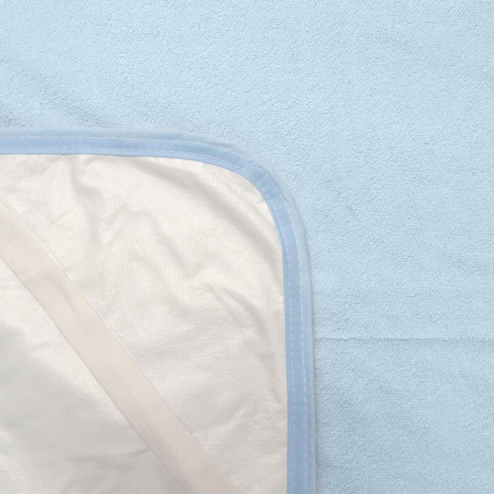 綿100％パイル洗える防水シーツ 　ブルー, ブルー, シングル