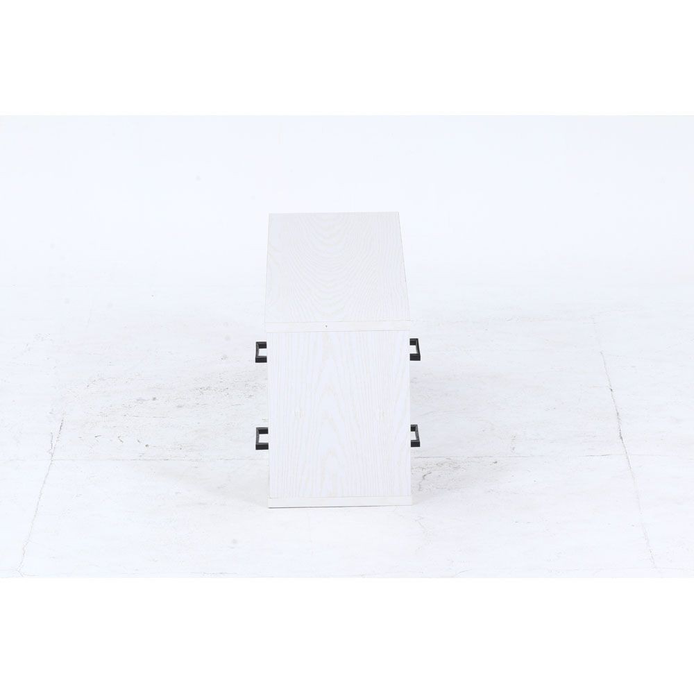 不二貿易 カウンター上収納ラック　８０幅　オークＷＨ【メーカー直送・代引不可】, ホワイト, 幅800mm×奥行260mm×高さ290mm