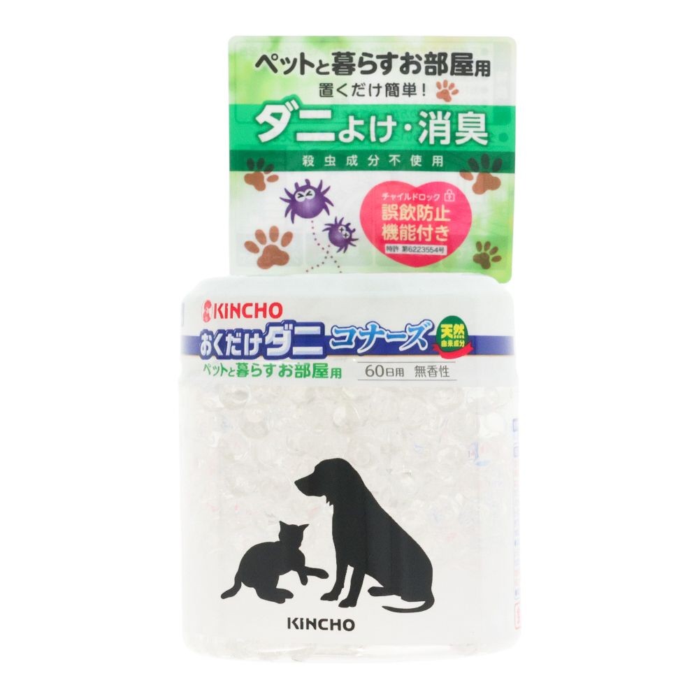 金鳥　ダニコナーズ　ビーズタイプ　６０日　無臭　ペットと暮らす部屋　１７０ｇ, 無臭性, 60日用 ペットと暮らすお部屋用