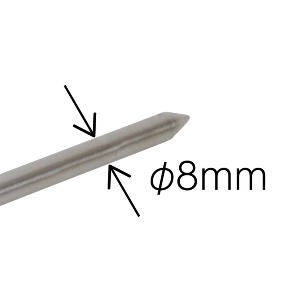 温度計 V-4 丸T字型0~200&deg;C &phi;8&times;20cm 黒目盛, 73013, 20cm