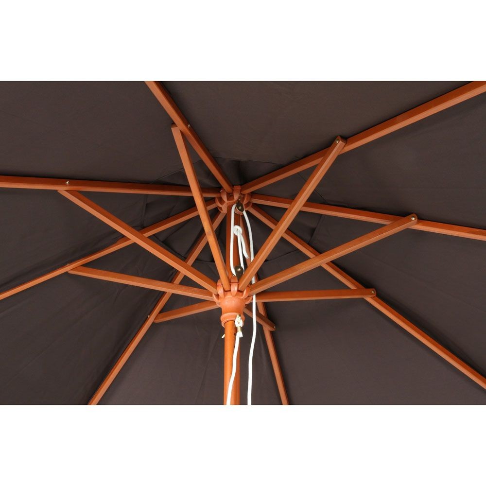 不二貿易  木製パラソル　210ｃｍ, ブラウン, 直径約209cm