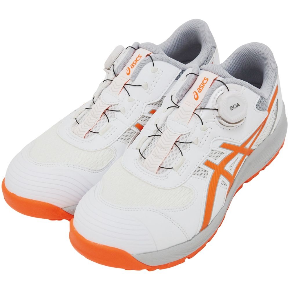 アシックス（ASICS） ウィンジョブCP219 BOA ホワイト&times;ショッキングオレンジ, ホワイト&times;ショッキングオレンジ, 25.5cm