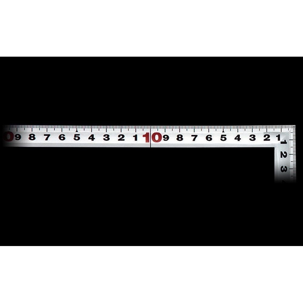 曲尺角厚 シルバー 50cm表裏同目 JIS, シルバー, 50cm