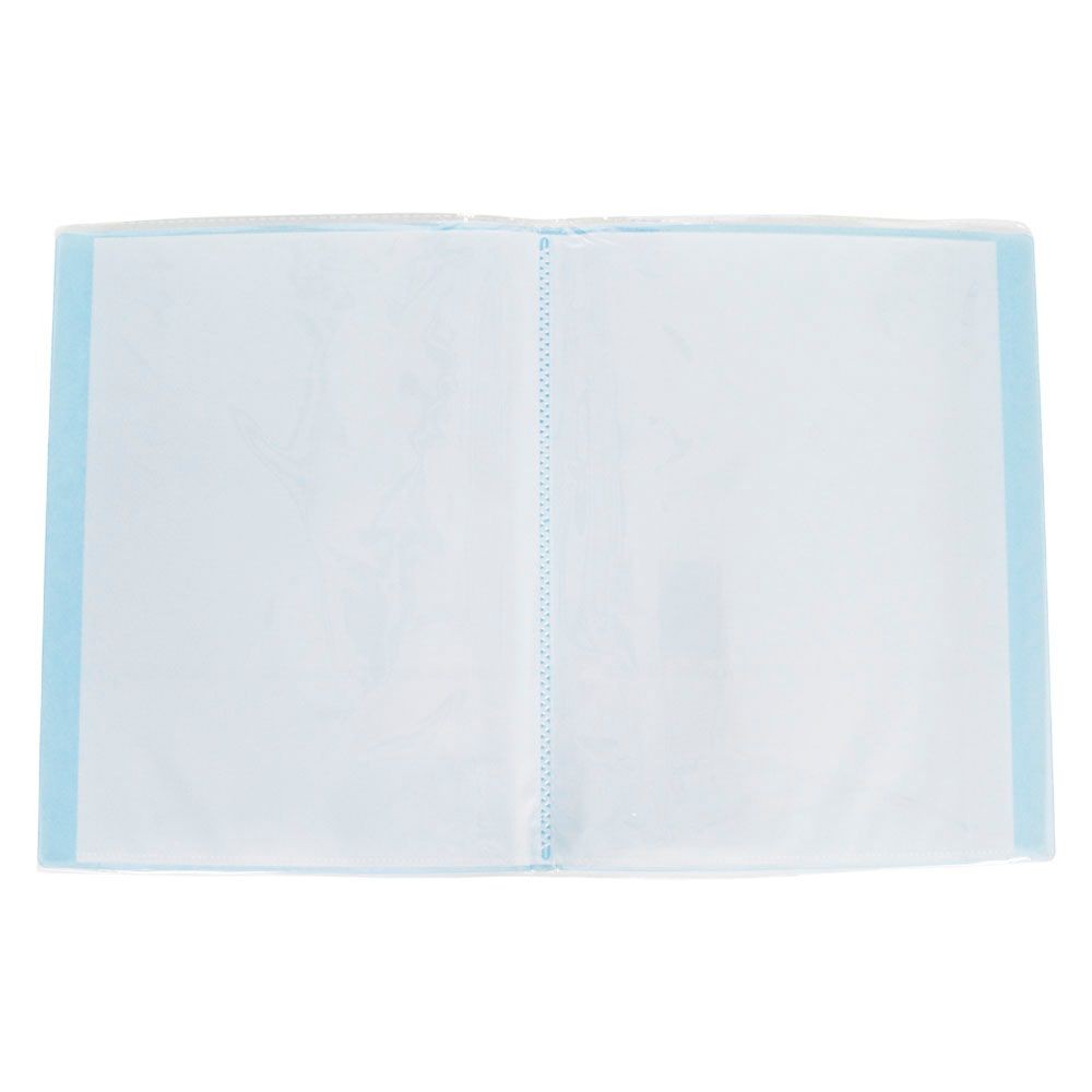 ウイザ WIZ'A透明クリアブックＡ4, ブルー, A4 20ポケット