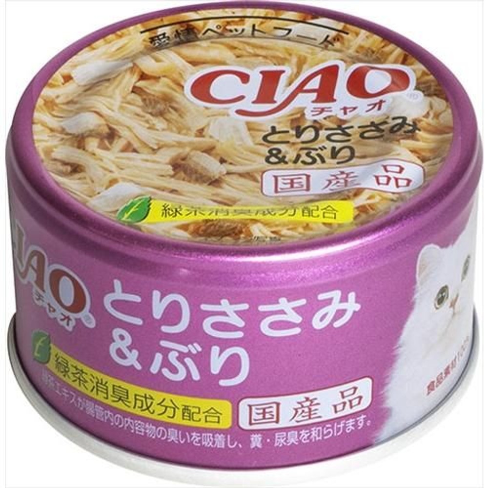 CIAO ホワイティ とりささみ＆ぶり 85g, とりささみ＆ぶり, 85g