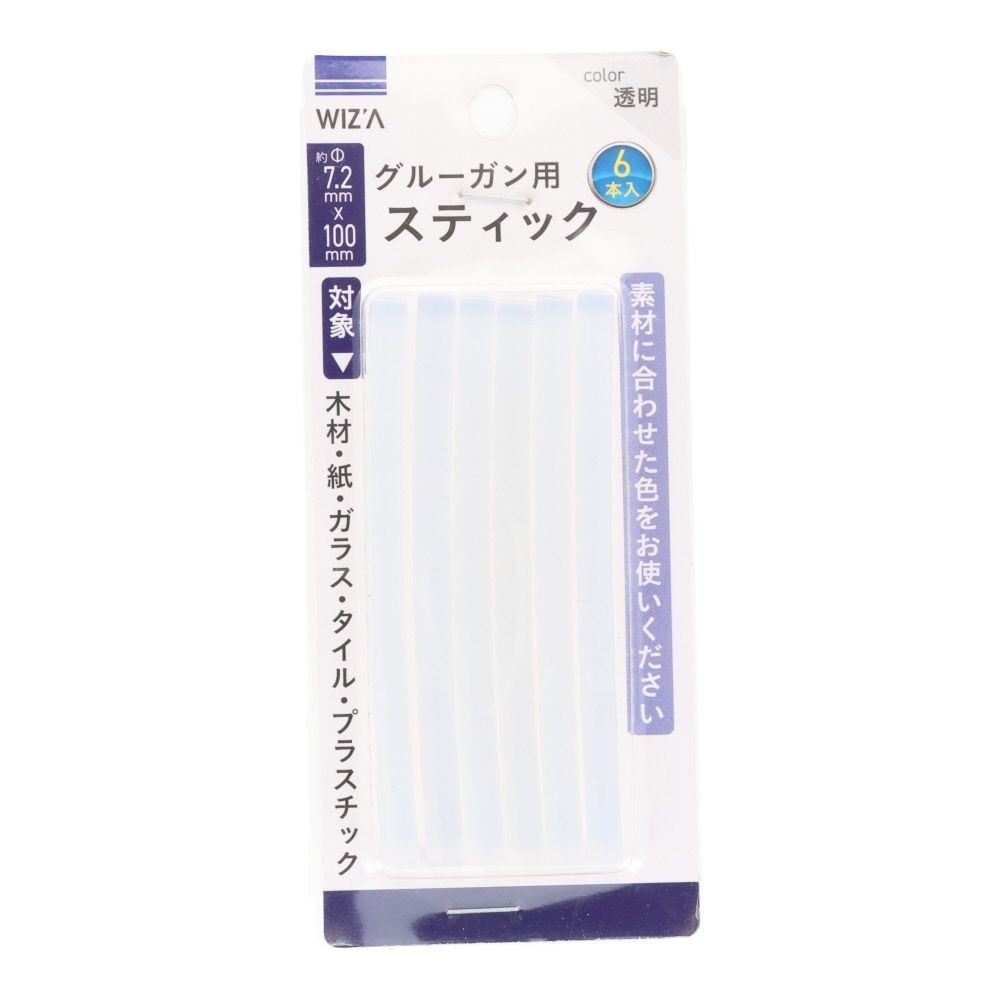 ＧＴ　グルーガン用スティック6本, 透明, 6本入
